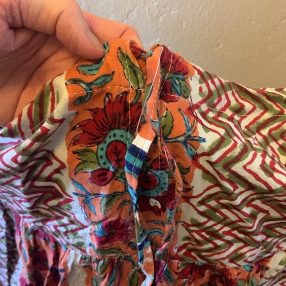 HAREM lightweight cotton DROP CROTCH PANTS floral India batik PATTERN XXL - Picture 2 of 2